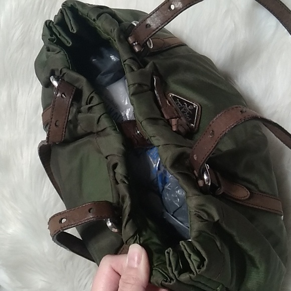 Authentic Prada Tessuto Nylon/Leather Strap Vintage Shoulder Bag - Picture 11 of 14
